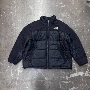 The North Face Mens XXL Black Puffer Jacket Insulated Full Zip Winter Coat